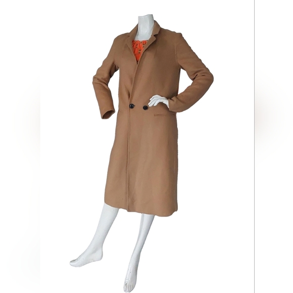 Pull&Bear Jackets & Blazers - PULL & BEAR WOMEN'S  VINTAGE NATURAL TRENCH COAT HANDMADE FINISH
